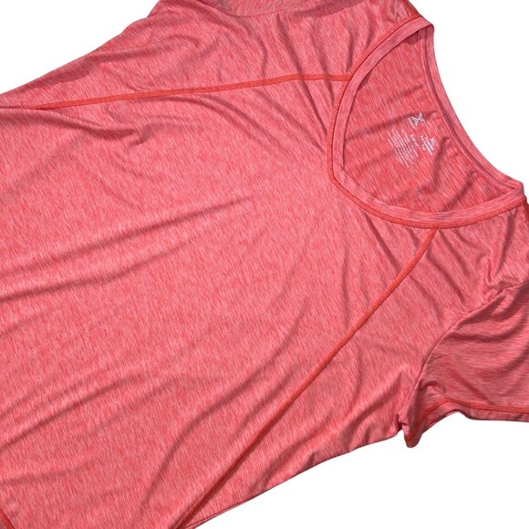 Xersion XL Essential Performance Tee Coral Heather V-Neck Short Sleeve 1864 - Picture 5 of 6